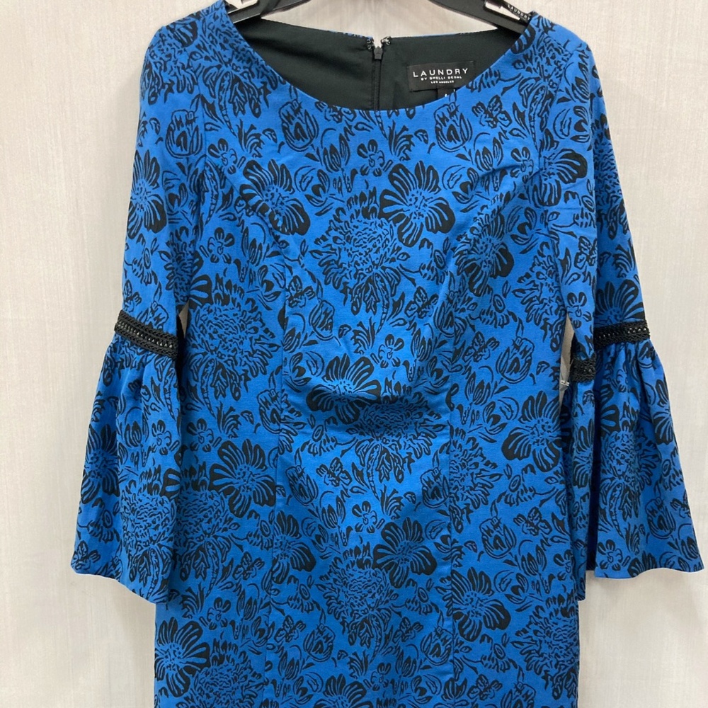 NWT Laundry by Shelli Segal blue/black Dress